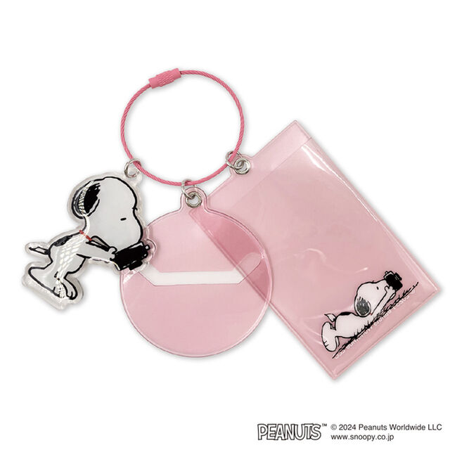 &ldquo;チェキ&rdquo;収納＆バッジホルダー　PK　スヌーピー