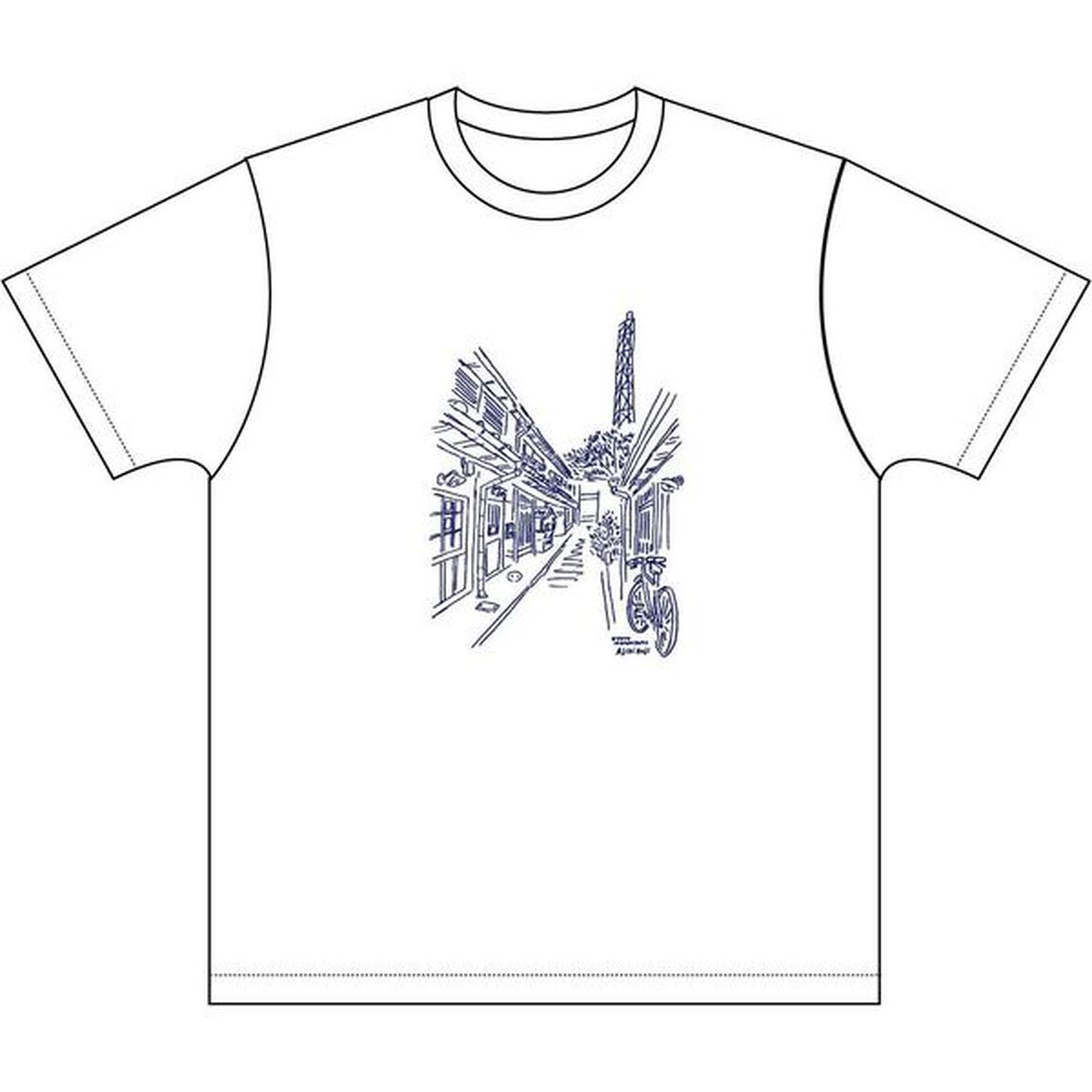 あじき路地Tシャツ　ホワイト　XLサイズ