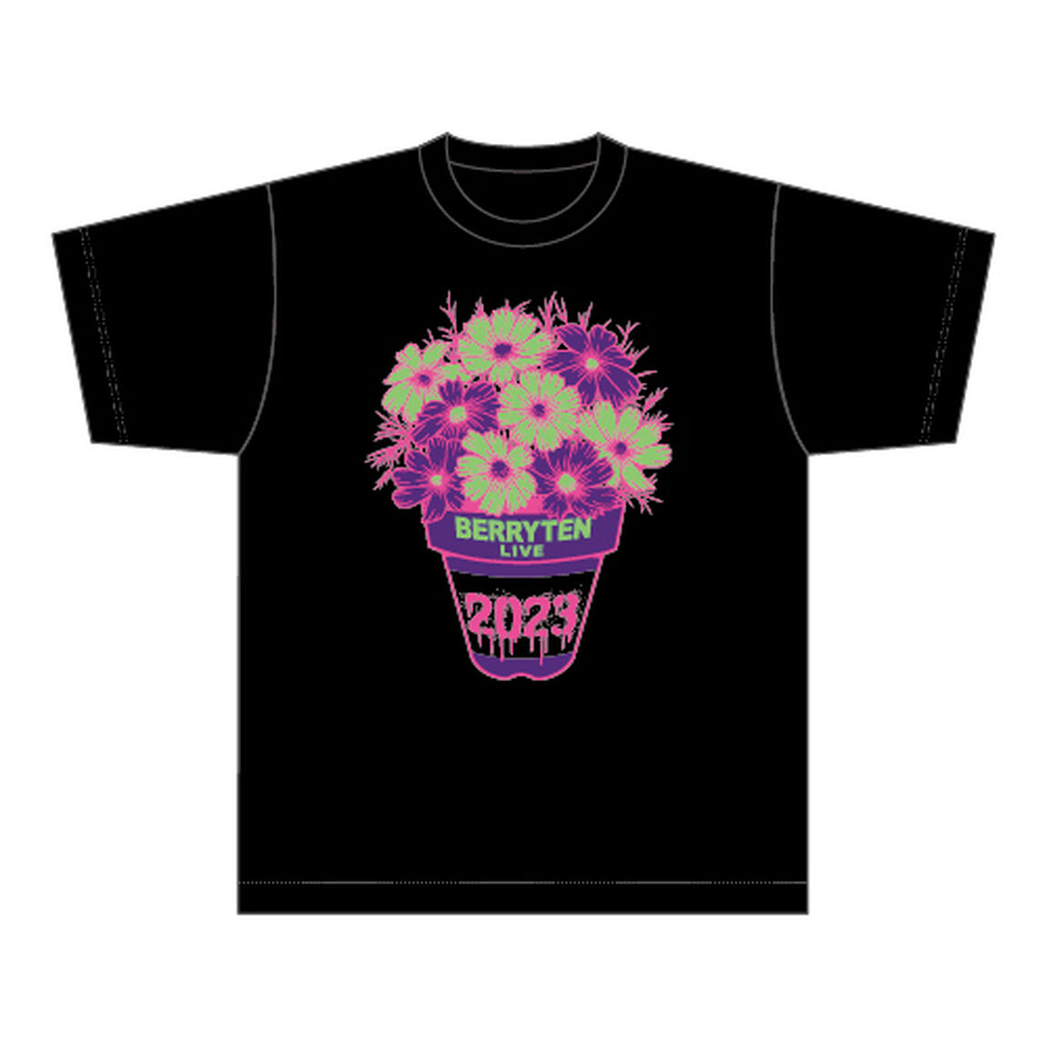 【ベリテンライブ2023】Tシャツ フラワー ブラック S