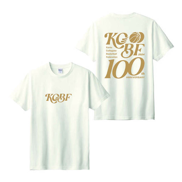 KCBF100 コットンTシャツ アイボリー&times;ゴールド Lサイズ
