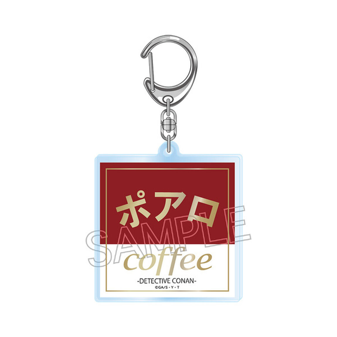 名探偵コナン 喫茶ポアロシリーズ　箔押しアクリルキーホルダー　看板ロゴ（2025年11月下旬以降発売予定）