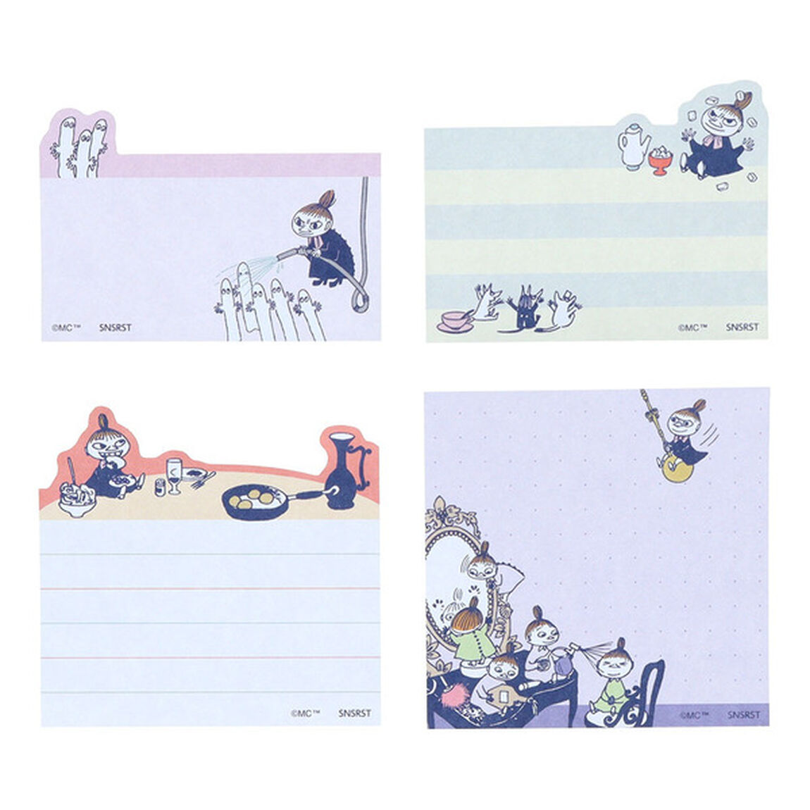 ダイカットブロック付箋　MOOMIN AND THE COMET　ムーミン仲間／リトルミイ