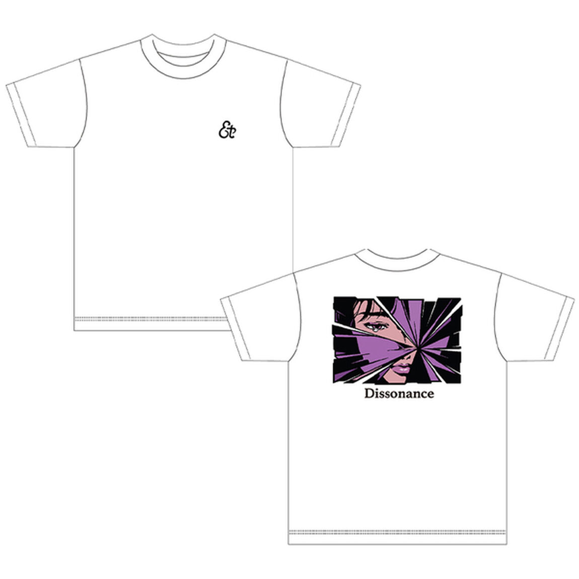 【et-アンド-】DissonanceイラストTシャツ XLサイズ