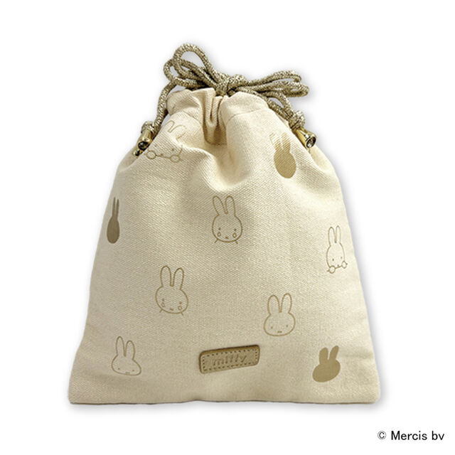 巾着　フェイス　ゴールドシリーズ　miffy