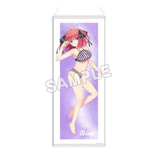 五等分の花嫁∽／描き下ろしほぼ等身大タペストリー(水着)／中野二乃（2024年10月以降発売予定）
