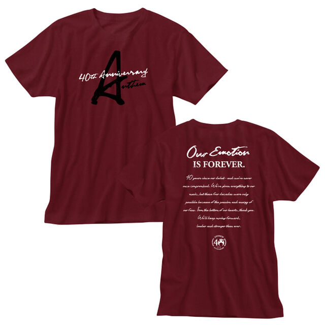 【ANTHEM】40th Anniversary Live GOODS Tシャツ（マルーン）XLサイズ