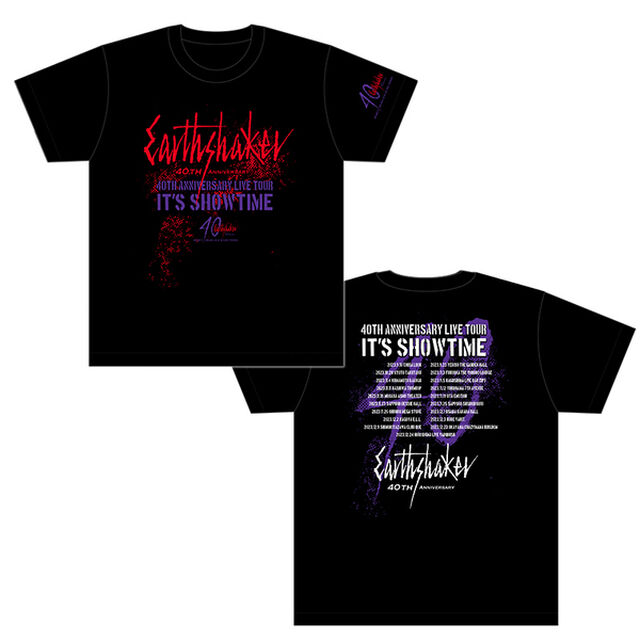 【EARTHSHAKER】 IT'S SHOWTIME ツアーグッズ Tシャツ ブラック XLサイズ