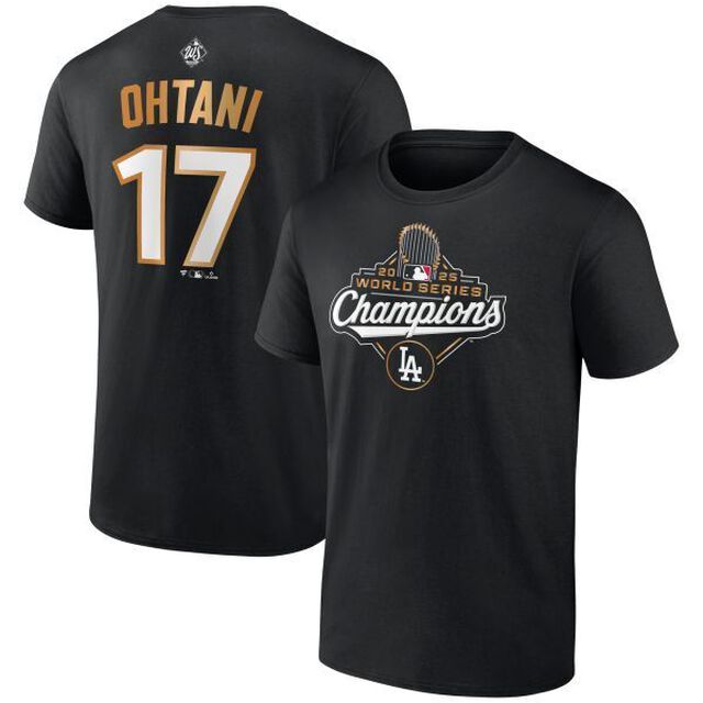 Fanatics 2025 ロサンゼルス・ドジャース 大谷翔平 ワールドシリーズ 優勝 ネームアンドナンバー   Tシャツ Mサイズ