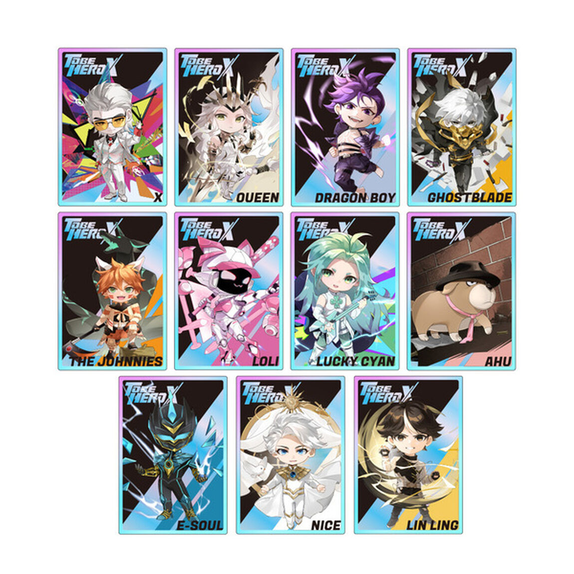 アニメ「TO BE HERO X」ステータス風トレーディングオーロラアクリルカード BOX（全11種入り）