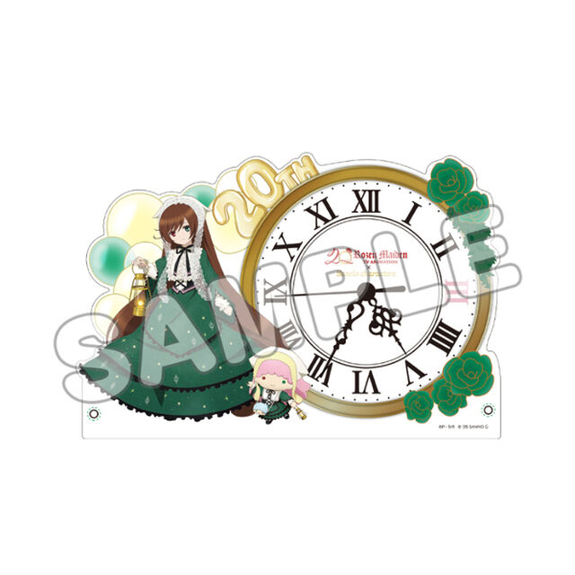 ローゼンメイデン&times;サンリオキャラクターズ／アクリルクロック／翠星石&times;リトルツインスターズ（ララ）（2025年10月以降発売予定）