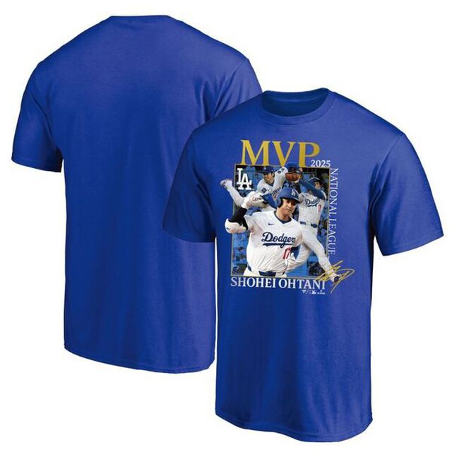 Fanatics ロサンゼルス・ドジャース 大谷翔平 2025年ナショナルリーグ MVP 受賞記念 Tシャツ ブルー XL