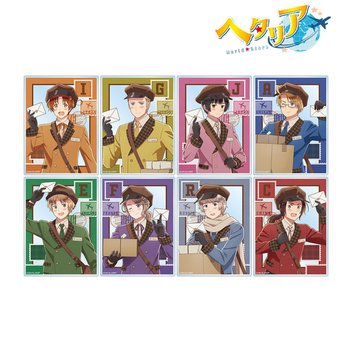 アニメ「ヘタリア World★Stars」描き下ろし 郵便屋ver. トレーディングアクリルカード【BOX】（2025年11月中旬以降発売予定）