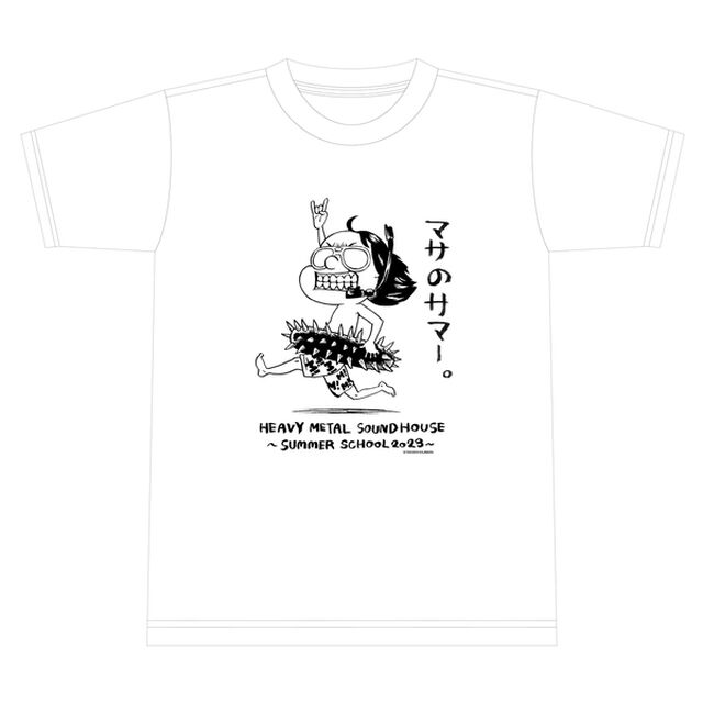 【伊藤政則】マサのサマーTシャツ WHITE size L 【特典：直筆サイン入りポストカード付】