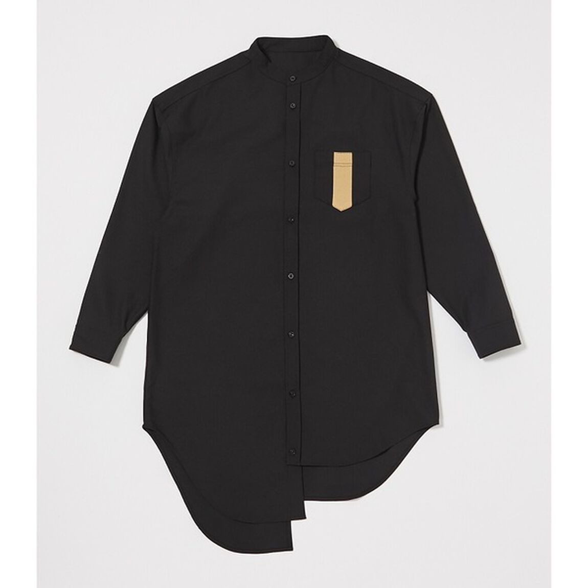 YR ASYMMETRY LONG SHIRT BLK L
