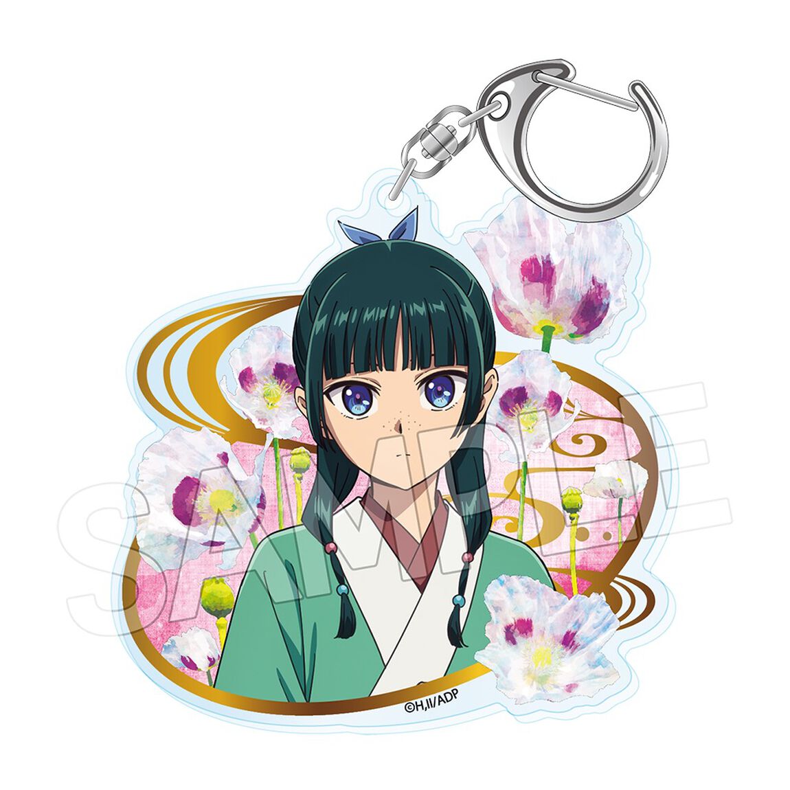 薬屋のひとりごと フラワーモチーフVol.3　アクリルキーホルダー　猫猫B（芥子）（2026年10月以降発売予定）