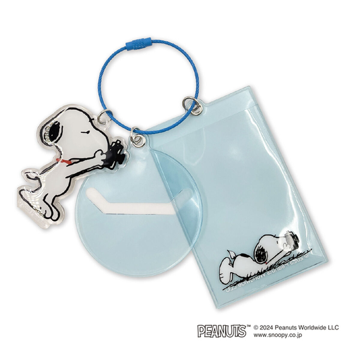 &ldquo;チェキ&rdquo;収納＆バッジホルダー　BL　スヌーピー