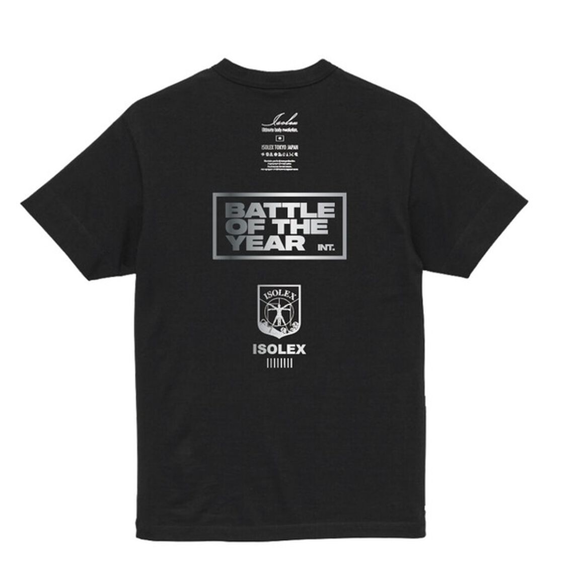 BATTLE OF THE YEAR 2023公式テーマソング記念 限定Tシャツ　【 BATTLE OF THE YEAR 2023  &times;  Repezen Foxx  &times;   ISOLEX 】 シルバープリント M