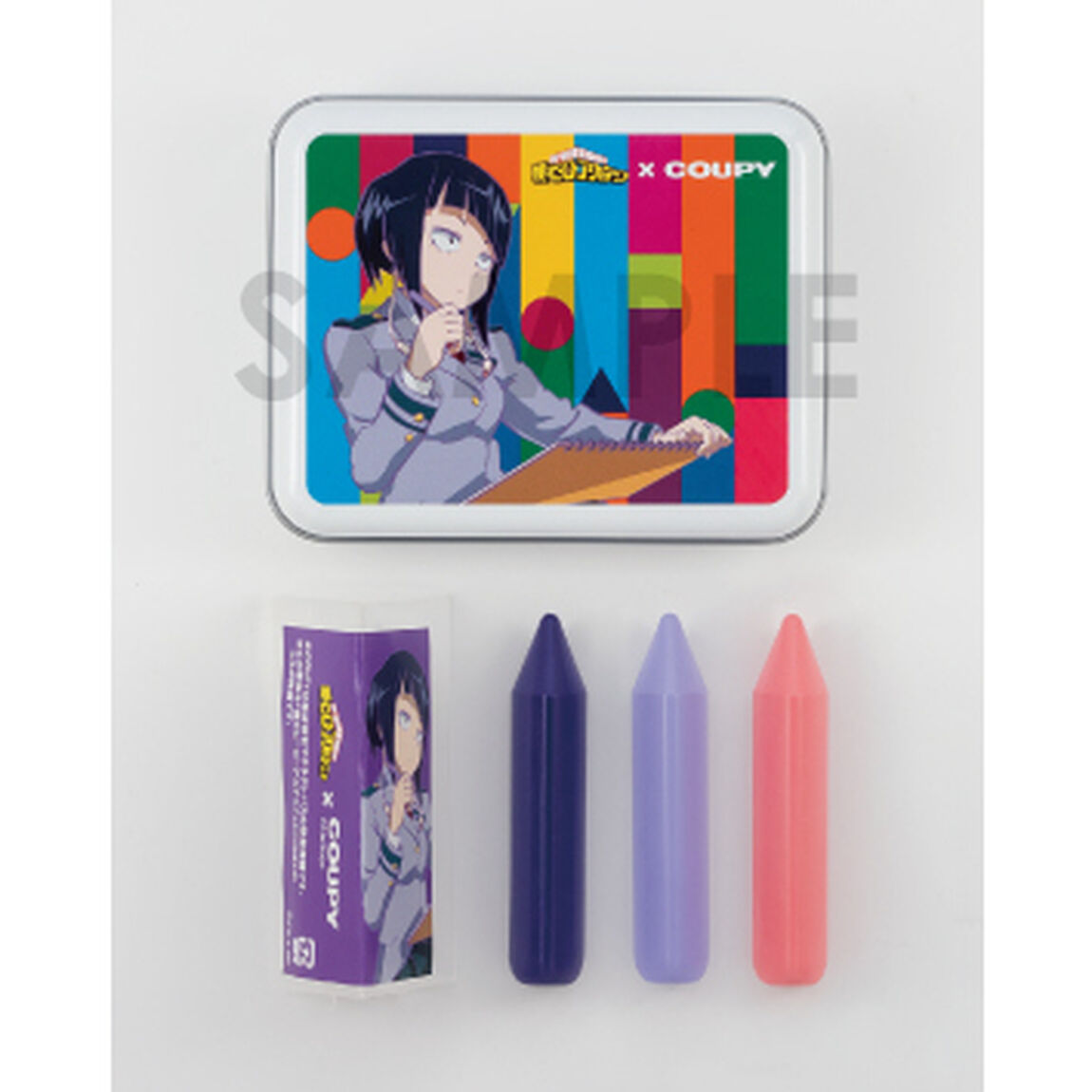 僕のヒーローアカデミア 缶ケース付き「クーピーマーカー」  F.耳郎 響香（2024年7月以降発売予定）