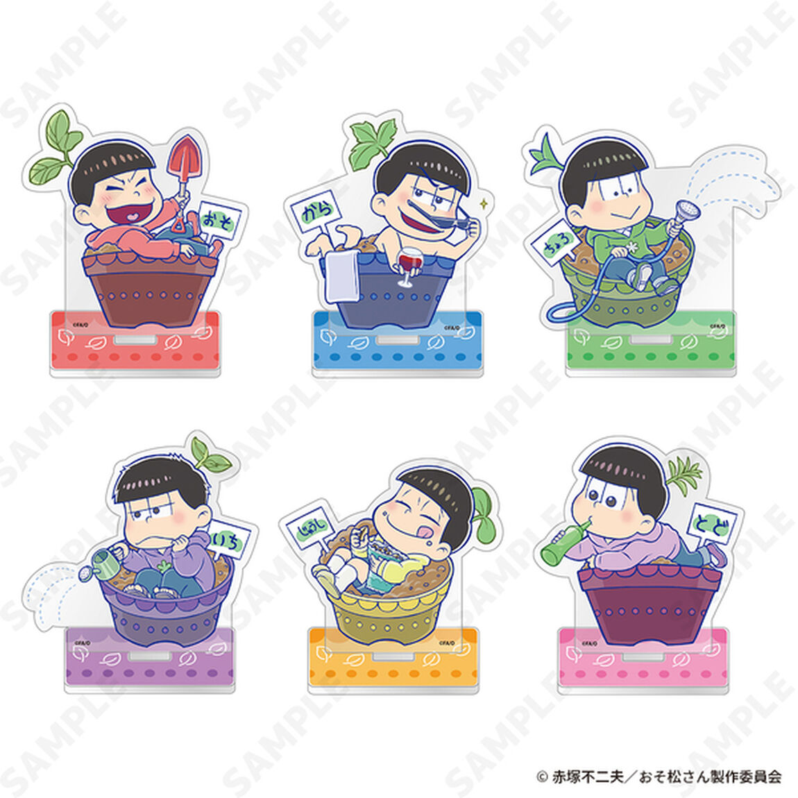 パズ松さんオリジナルグッズ第3弾　植木鉢シリーズ　トレーディングアクリルスタンド【BOX】（2024年9月以降発売予定）