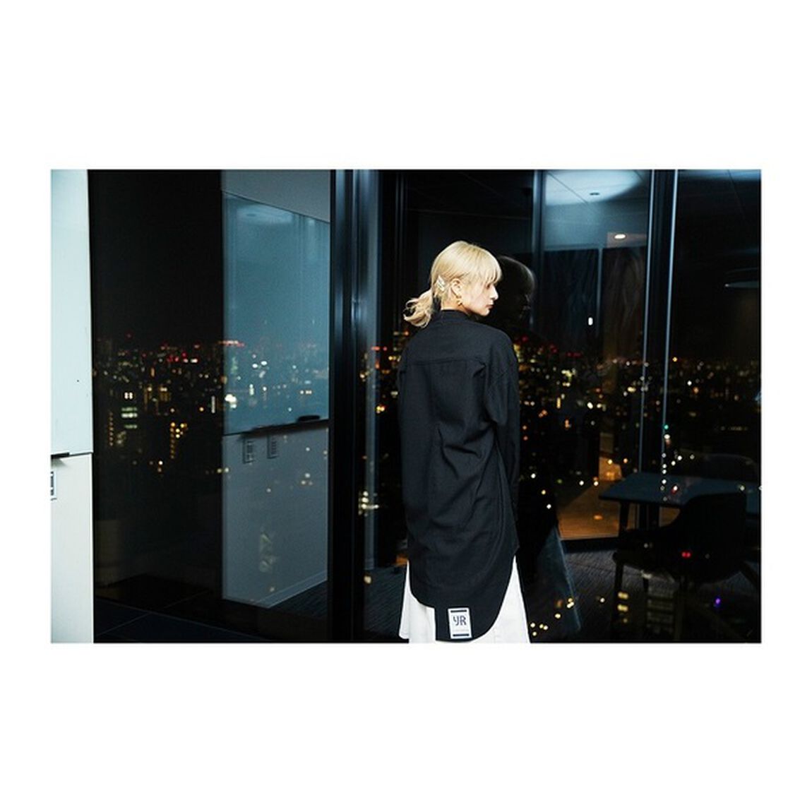 YR ASYMMETRY LONG SHIRT BLK L