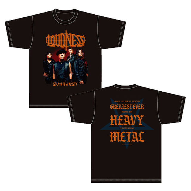 【LOUDNESS】GREATEST EVER HEAVY METAL 12/29 フォトTシャツ【BLK】／Lサイズ