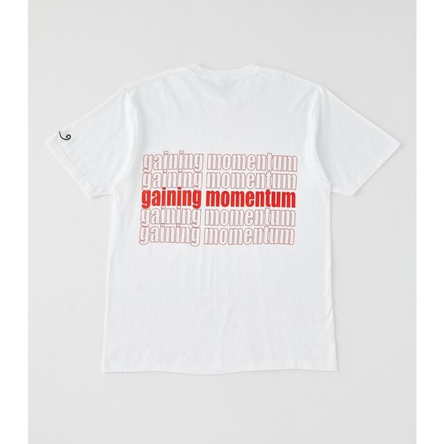『伊藤昌弘』PRINT BIG TEE GM WHT L
