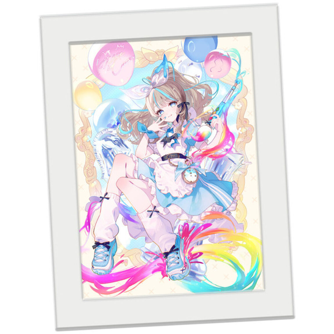 【絵師コレ】「あつまる」複製原画 1　額・白