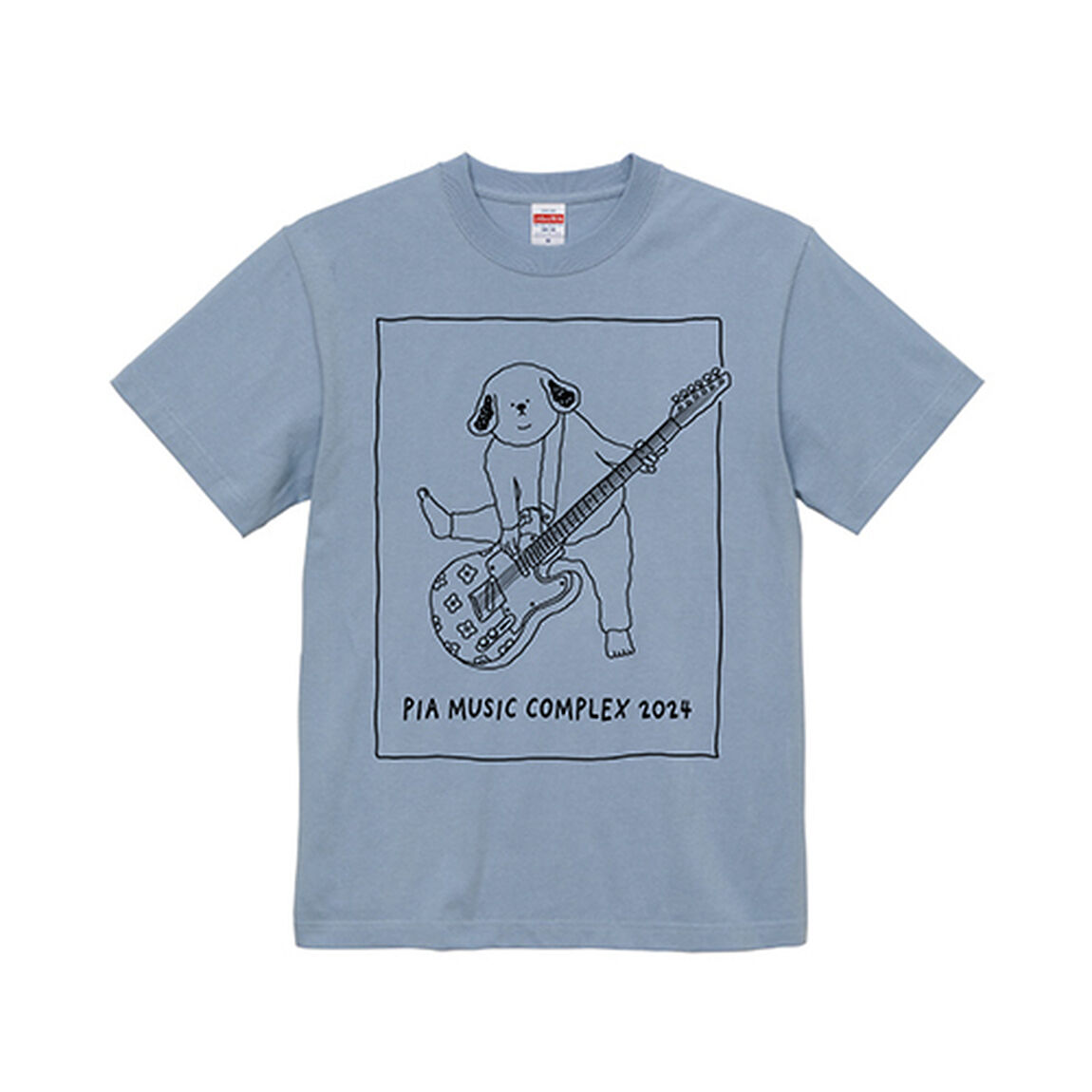 【PMC2024】ギターと犬Ｔシャツ アシッドブルー S