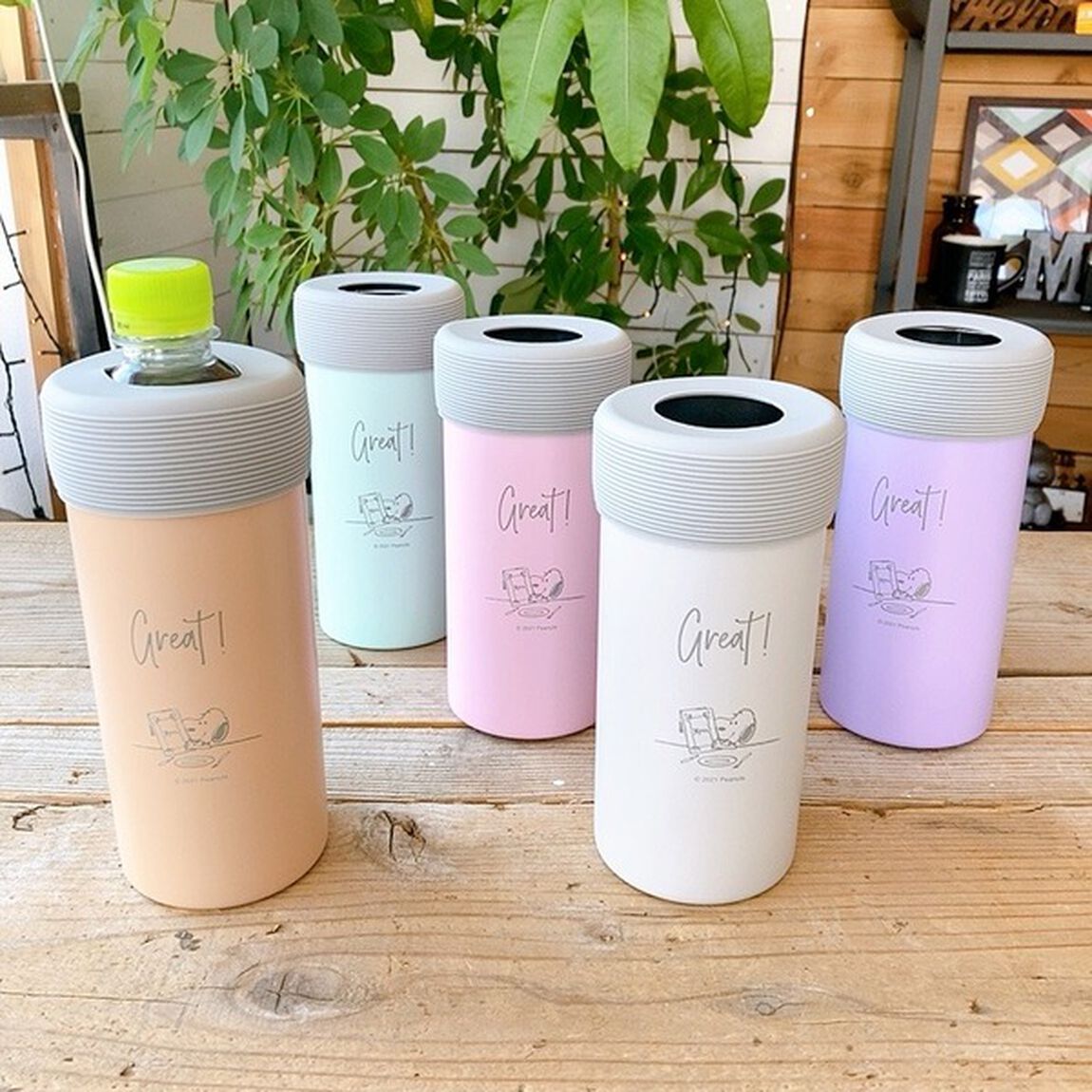 ステンレスボトルホルダー　GRY　スヌーピー