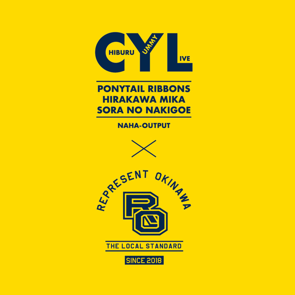 【REPRESENT OKINAWA】Chiburu Yummy LiveTシャツ セブンネット限定カラー：イエロー XLサイズ