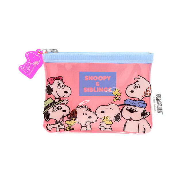 ミニポーチ　PEANUTS SNOOPY&SIBLINGS　ピンク