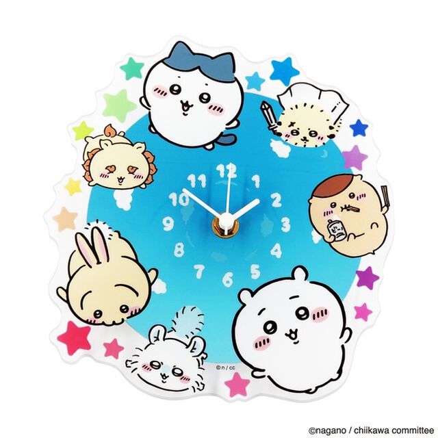 アクリル時計　空からふわり　ちいかわ