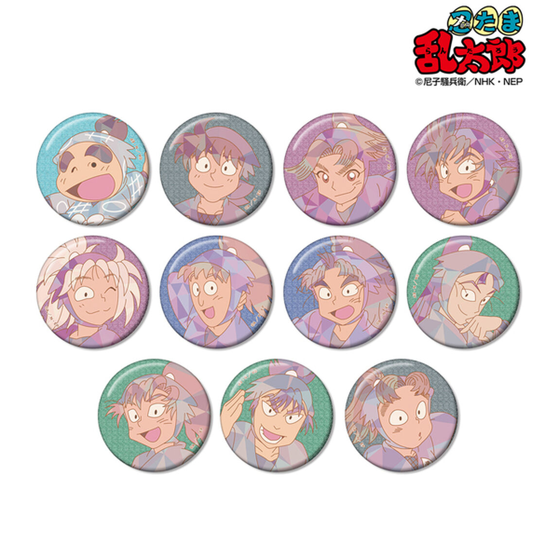 忍たま乱太郎 トレーディング プリズムパターン グリッター缶バッジ ver.B【BOX】（2025年12月上旬以降発売予定）