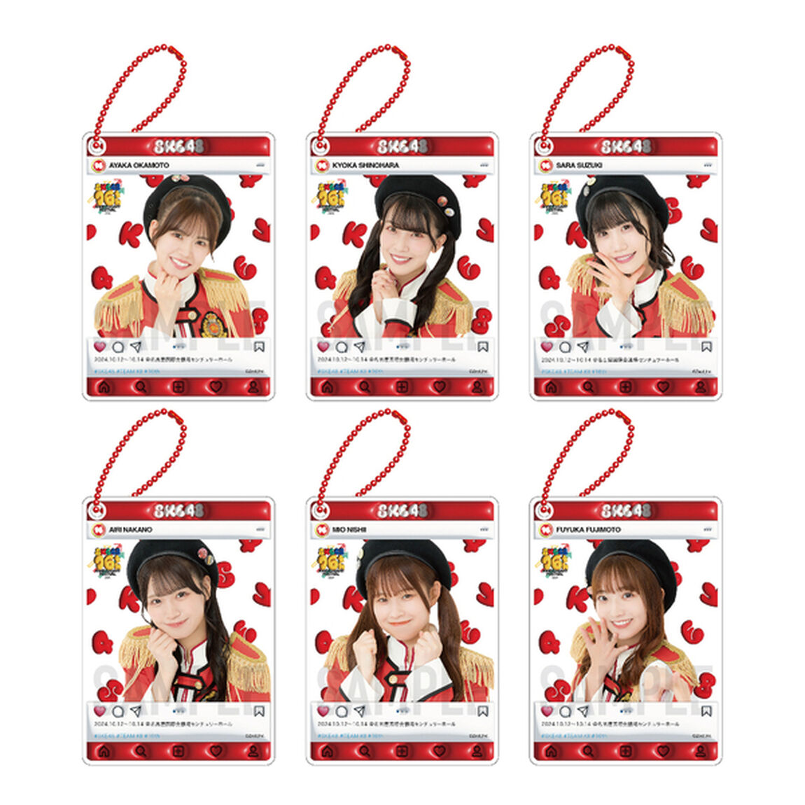【SKE48】SKE48 16th Anniversary Festival 2024  チーム別SNS風アクリルキーホルダー（ランダム全12種）【チームKＩＩ】