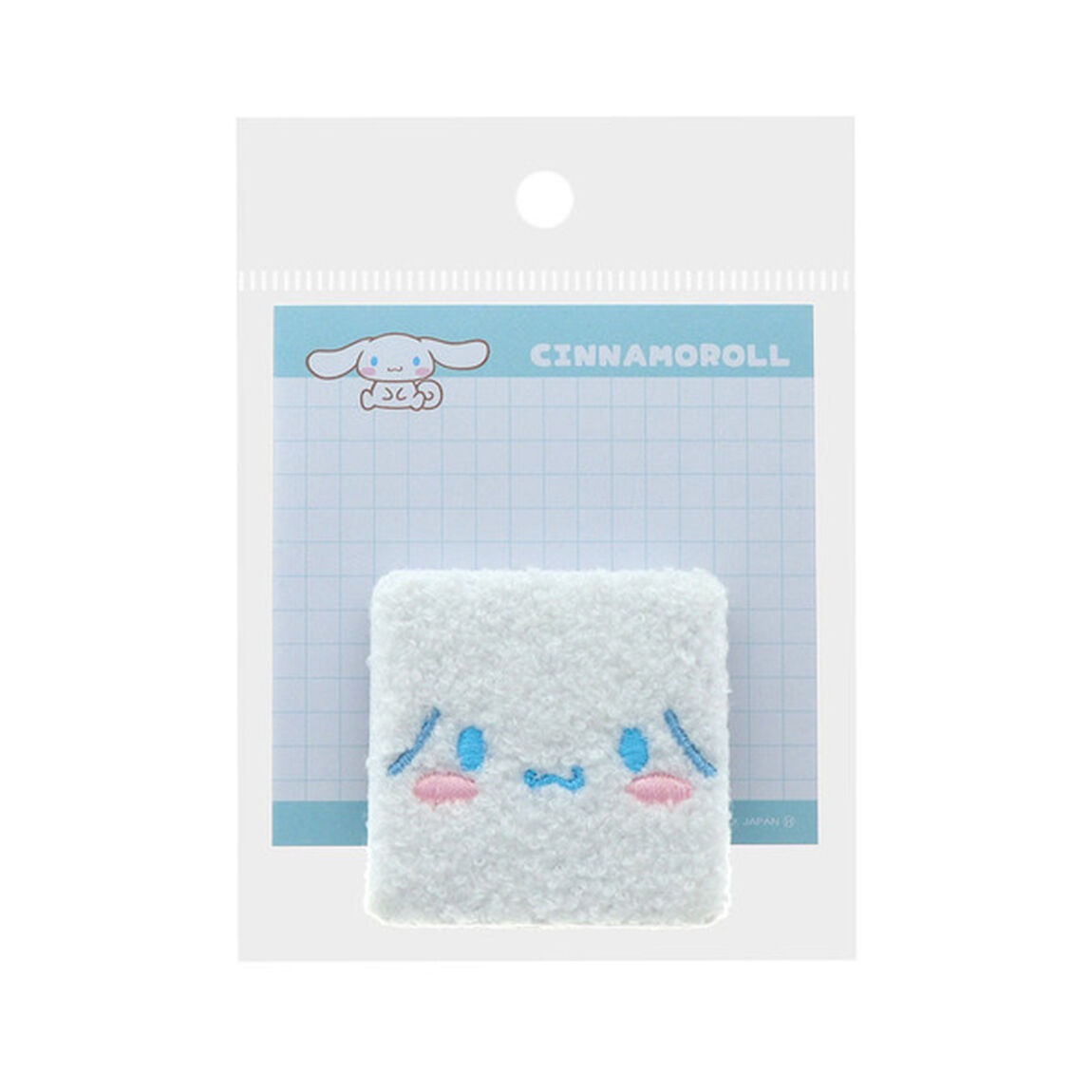 もこもこクリップ付メモ　Petit Collection Sanrio Characters　シナモロール（2025年10月以降発売予定）