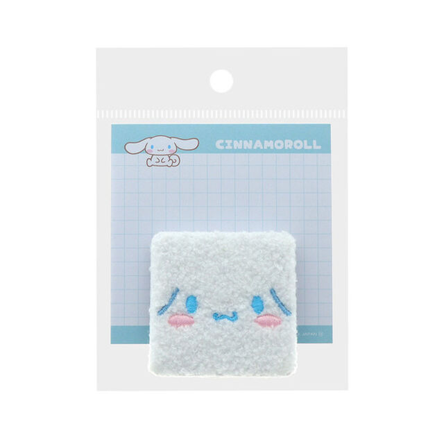 もこもこクリップ付メモ　Petit Collection Sanrio Characters　シナモロール（2025年10月以降発売予定）