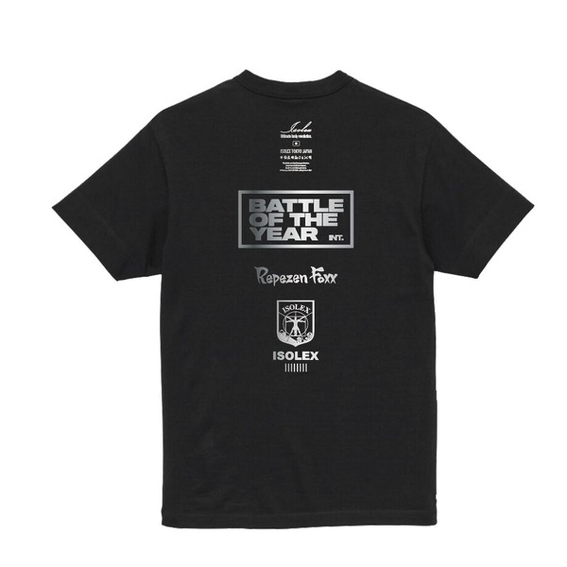 BATTLE OF THE YEAR 2023公式テーマソング記念 限定XOXO Tシャツ【 BATTLE OF THE YEAR 2023  &times;  Repezen Foxx  &times;   ISOLEX 】 シルバープリント M