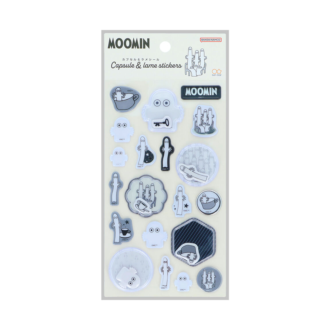 カプセル＆ラメシール　MOOMIN　ニョロニョロ　Ｙ/ＢＷ