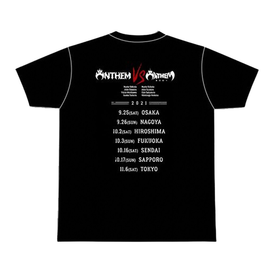 【ANTHEM】ANTHEM vs ANTHEM2001ツアー Tシャツ(黒)（サイズ：S）