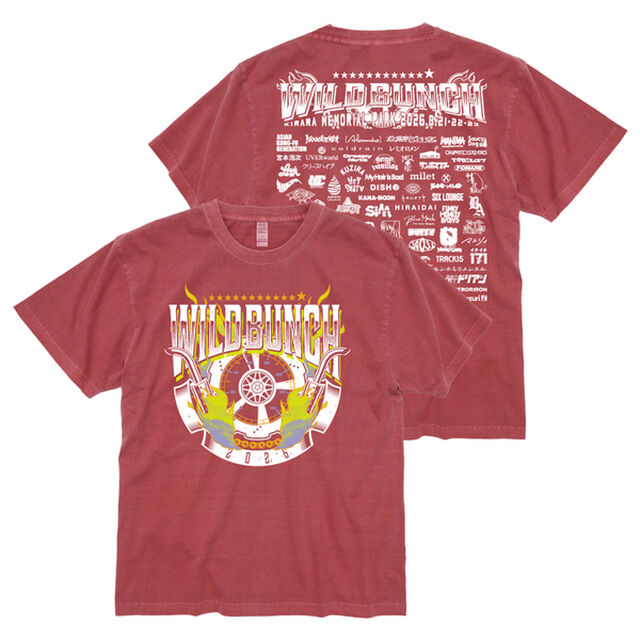 WILD BUNCH FEST. 2026 欧米 TEE ヴィンテージレッド Sサイズ