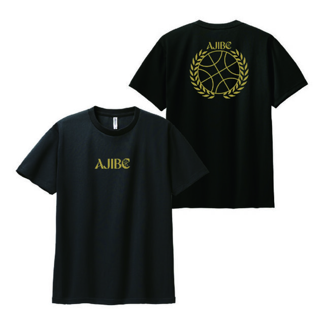 AJIBC2024 ポリエステルTシャツ ブラック&times;ゴールド Lサイズ