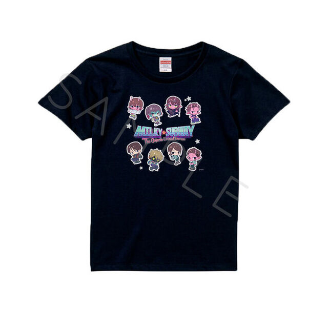アニメ『銀河特急 ミルキー☆サブウェイ』 Tシャツ(ちぽっけ) TD(集合) ブラック Mサイズ（2026年6月以降発売予定）