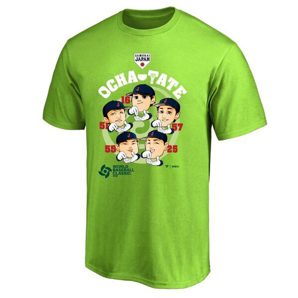 Fanatics 2026 World Baseball Classic 日本代表 「お茶たてポーズ」Tシャツ ライトグリーン 2XLサイズ