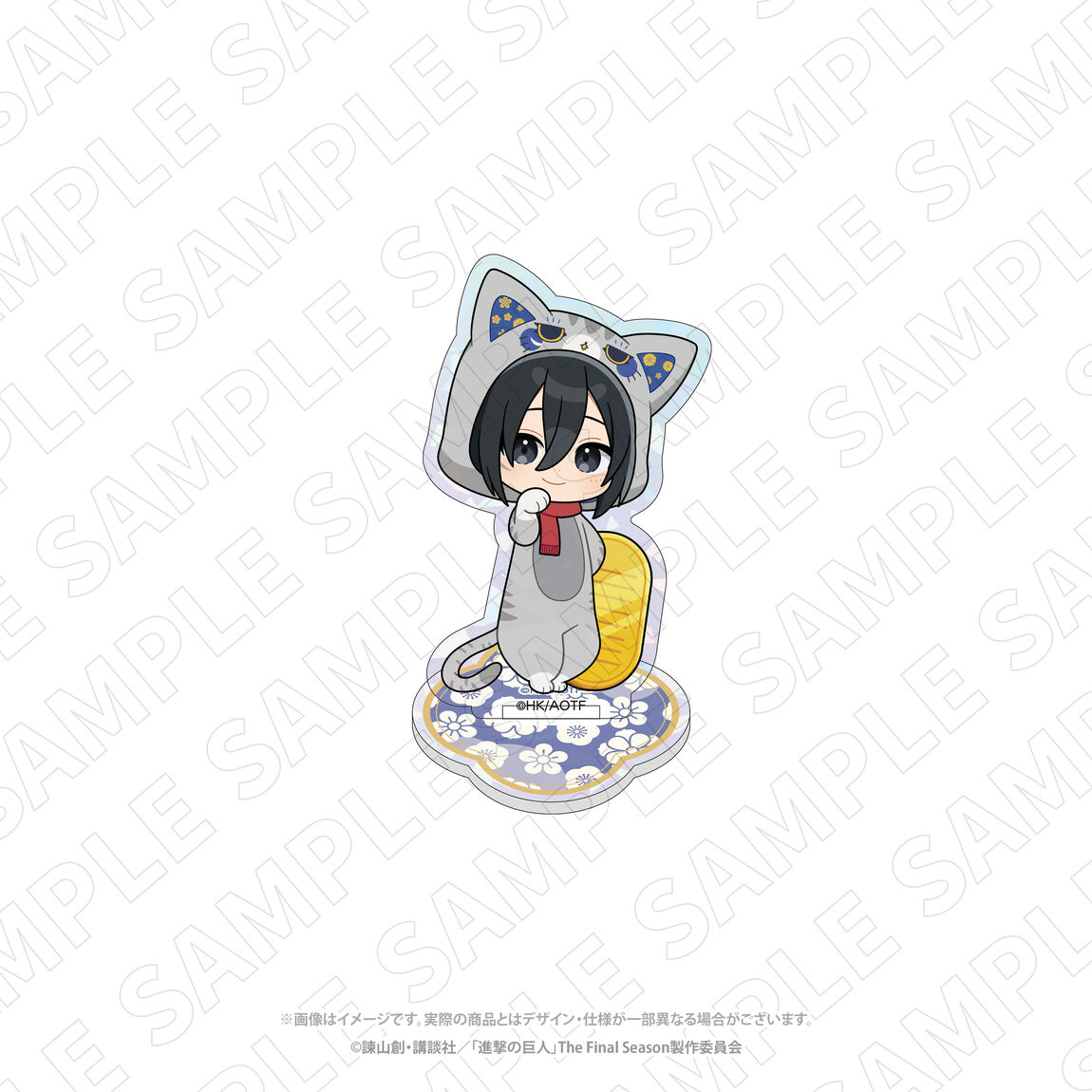 進撃の巨人　＜招き猫＞　ホログラムアクリルスタンド（ミカサ）