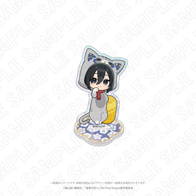 進撃の巨人　＜招き猫＞　ホログラムアクリルスタンド（ミカサ）