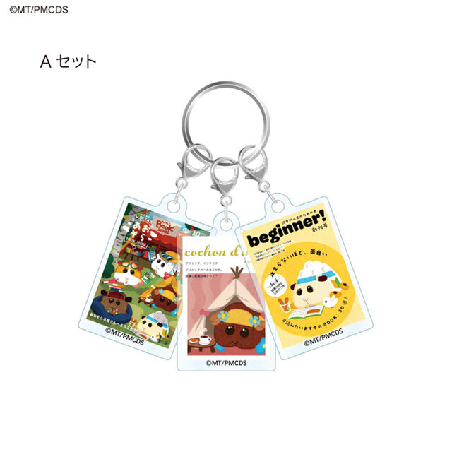3連キーホルダー　A　あおぞらBOOKSTORE
