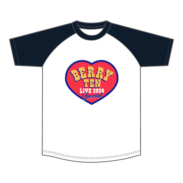 ベリテンライブ2026　TシャツC　ハート　ホワイト&times;ネイビー（S）