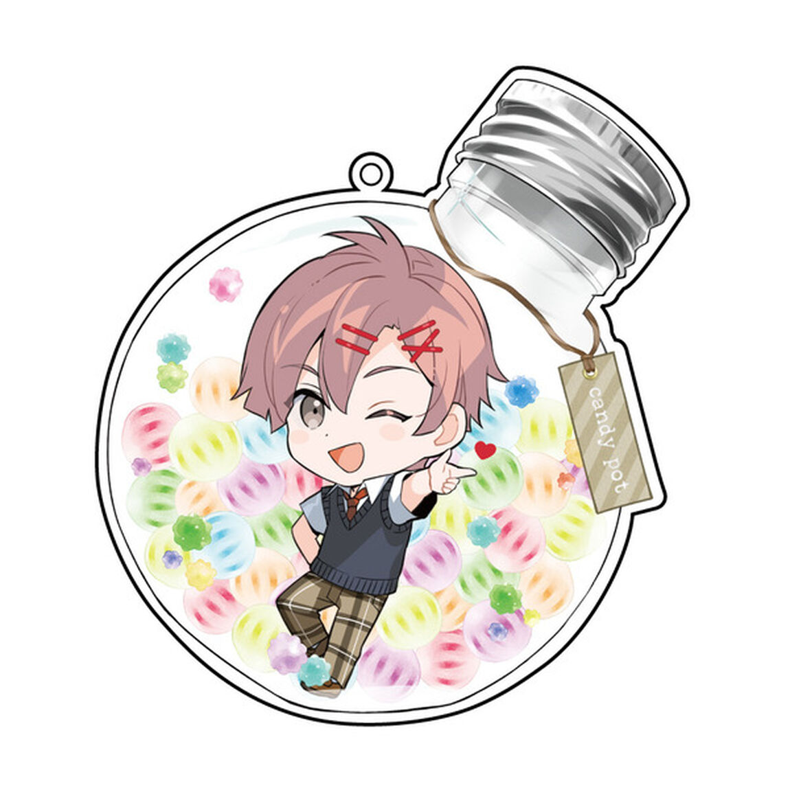 ハゴロモ　アクリルメイクアップカバー　キャンディポット