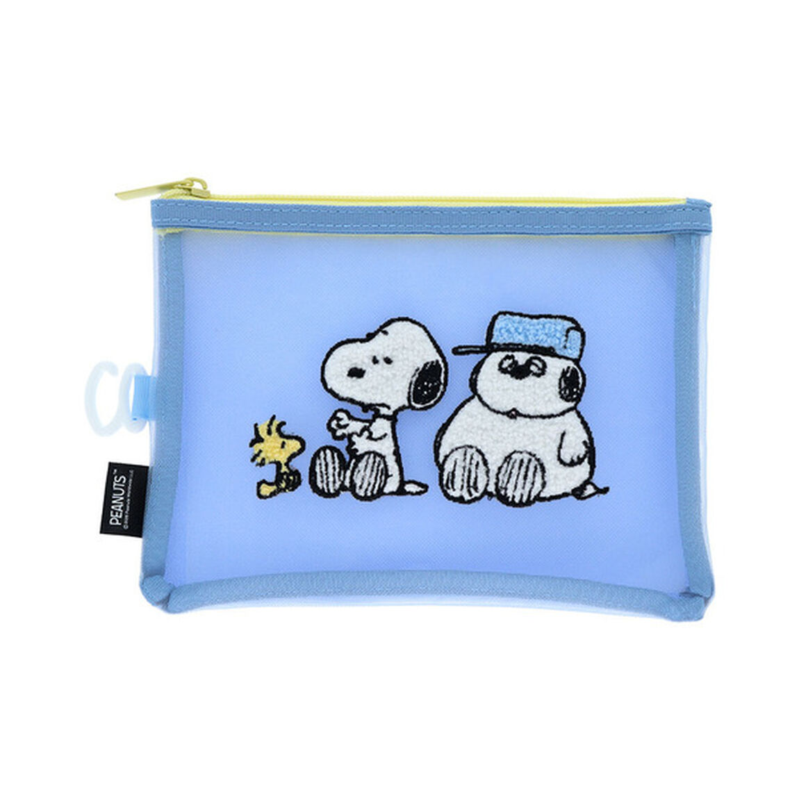 サガラ刺繍ポーチ　PEANUTS SNOOPY&SIBLINGS　ブルー