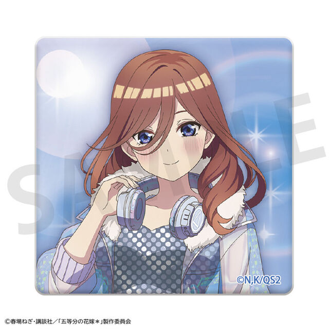「五等分の花嫁＊」スクエア缶バッジ 中野三玖（2026年2月以降発売予定）
